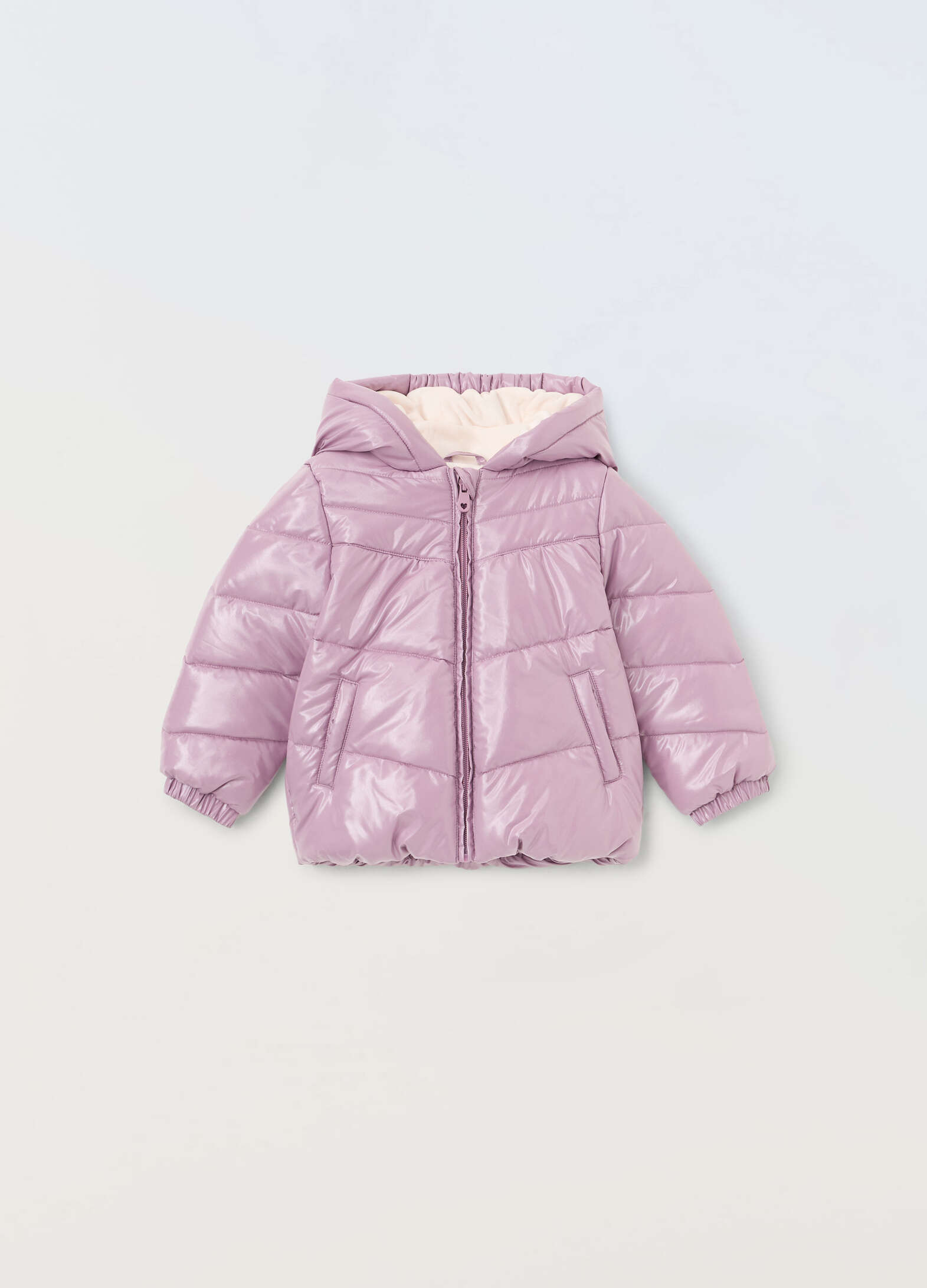 Padded jacket with hood for newborns